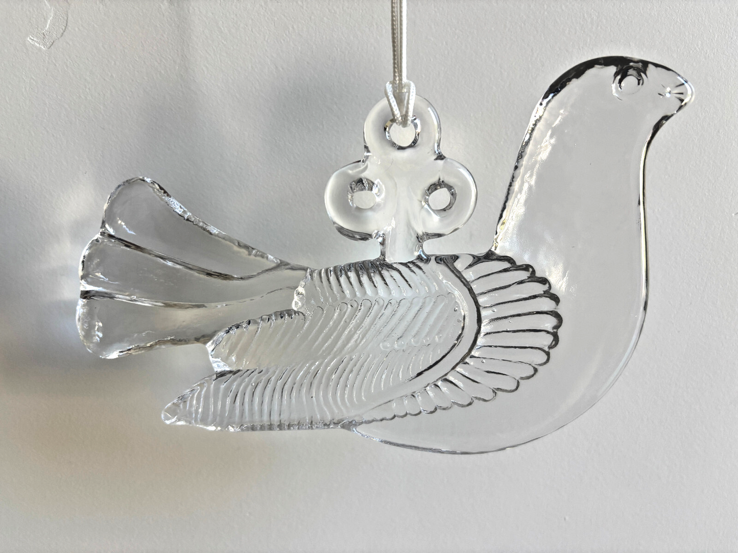 Kosta Boda Dove Bird Art Glass Suncatcher