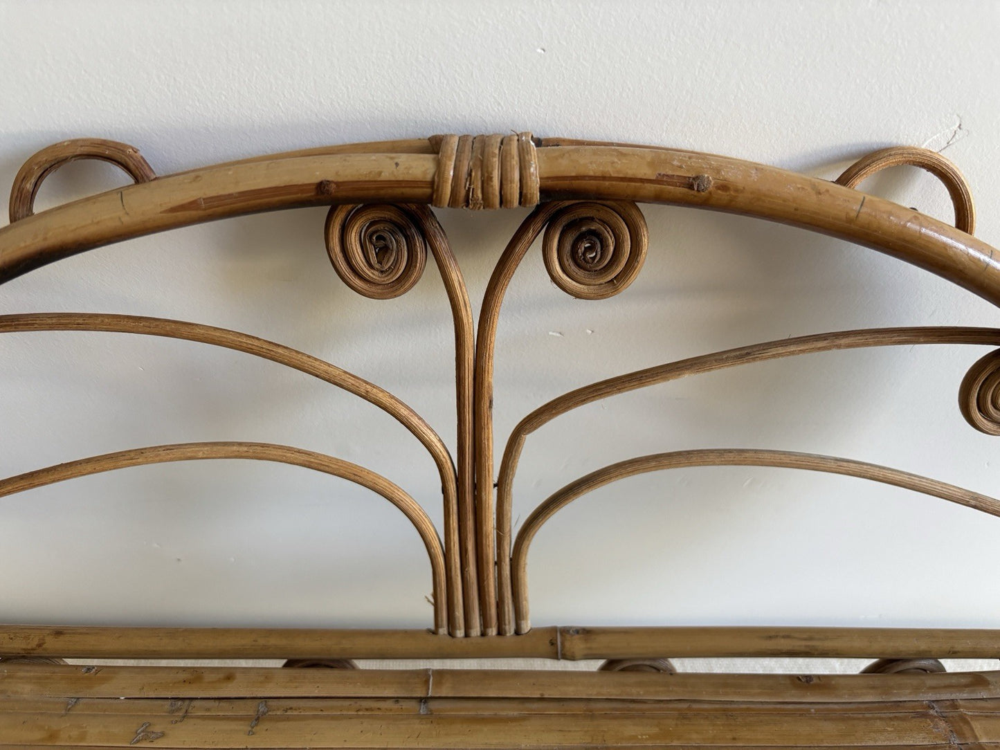 Faux Tortoise Shell / Burnt Bamboo Folding Shelf & Wall Rack