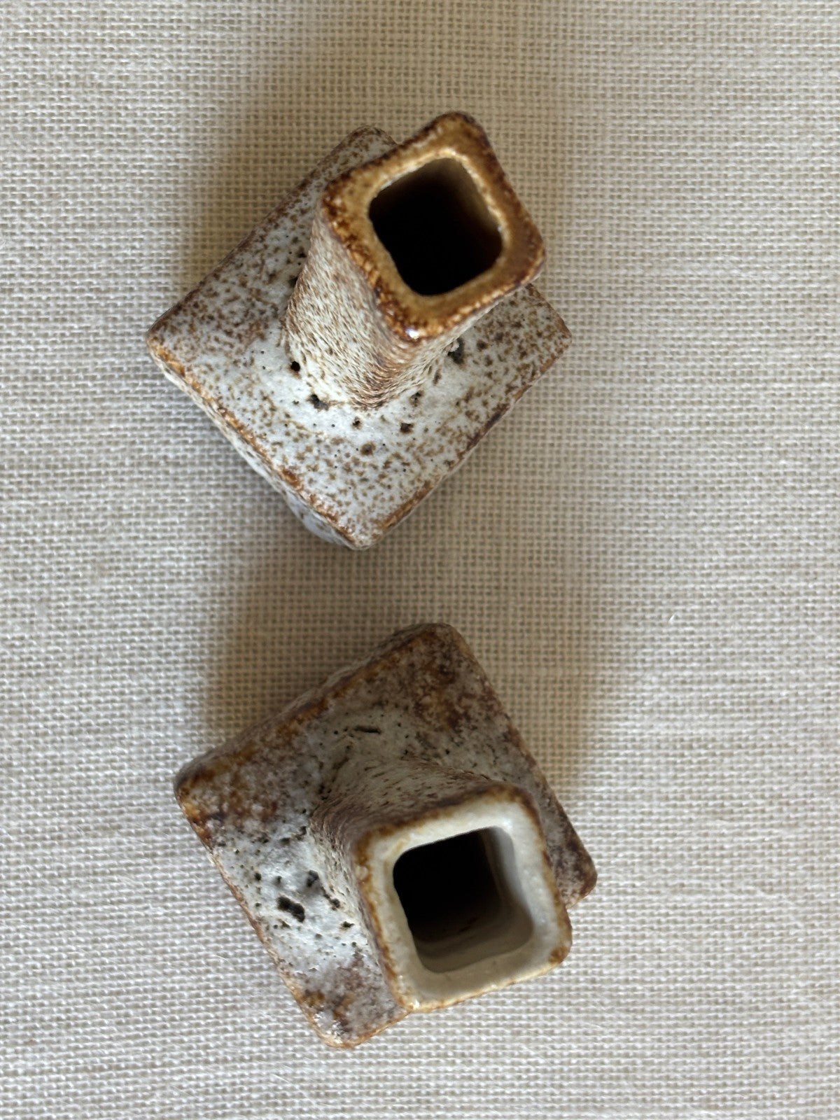 3 Van Woerden MCM Dutch Brutalist Fat Lava Glaze Vases