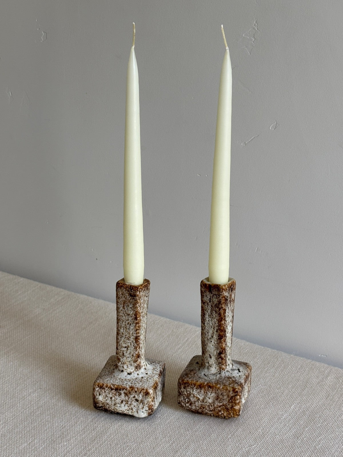 3 Van Woerden MCM Dutch Brutalist Fat Lava Glaze Vases