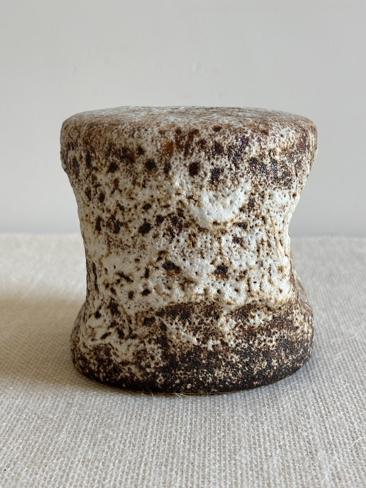 3 Van Woerden MCM Dutch Brutalist Fat Lava Glaze Vases