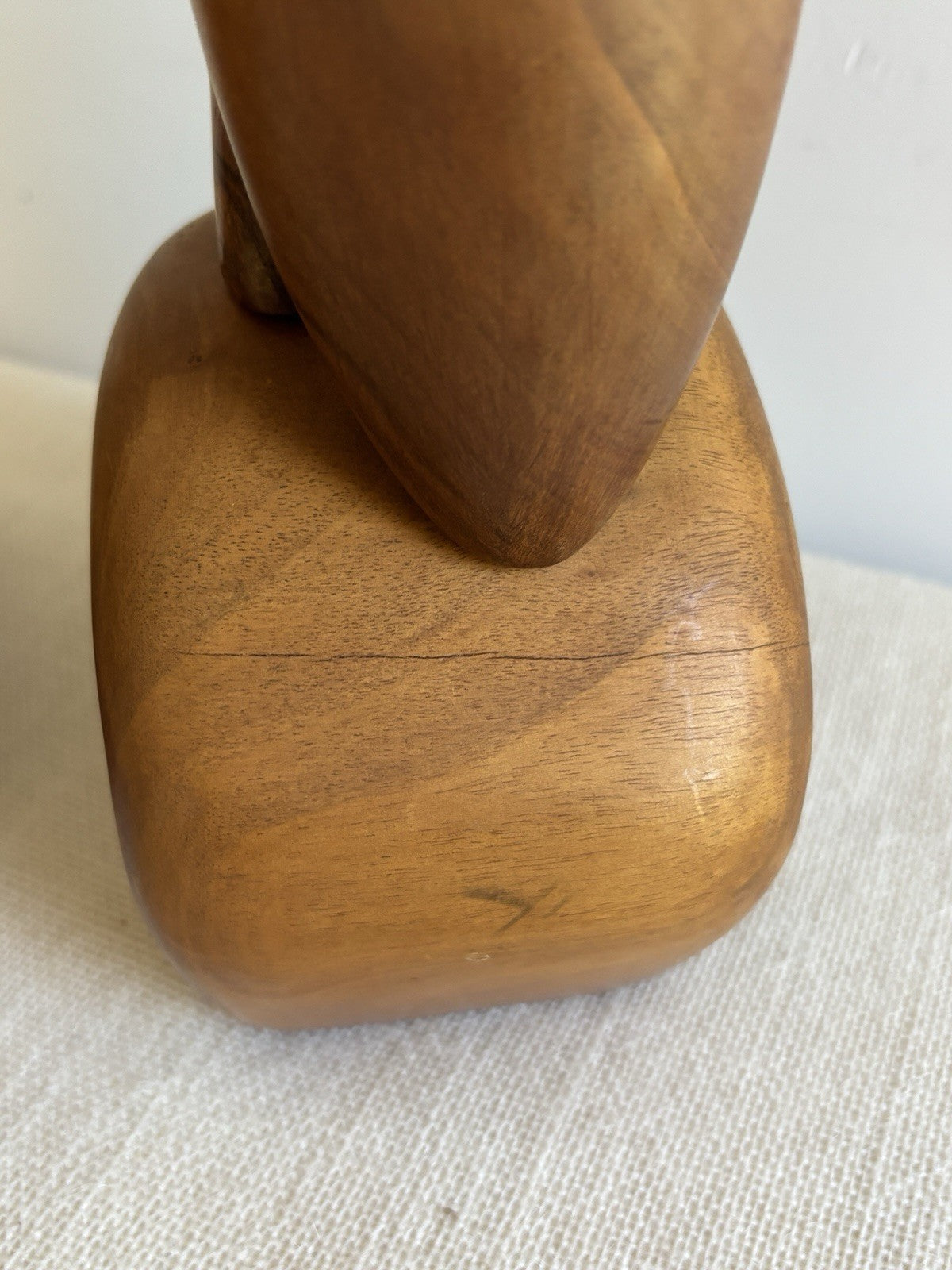 Mid Century abstract Hawaiian wood Bird Sculptures or Bookends
