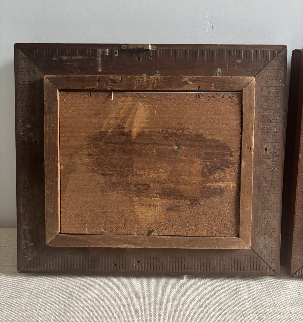 Eastlake Walnut & Gilt Picture Frame Pair
