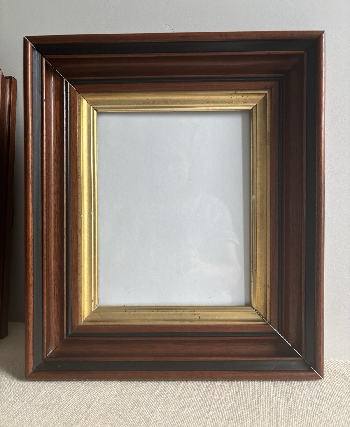 Eastlake Walnut & Gilt Picture Frame Pair