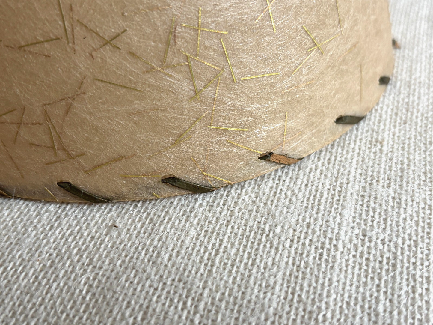 1950s Gold Strand Fiberglass Clip-On Lamp Shades