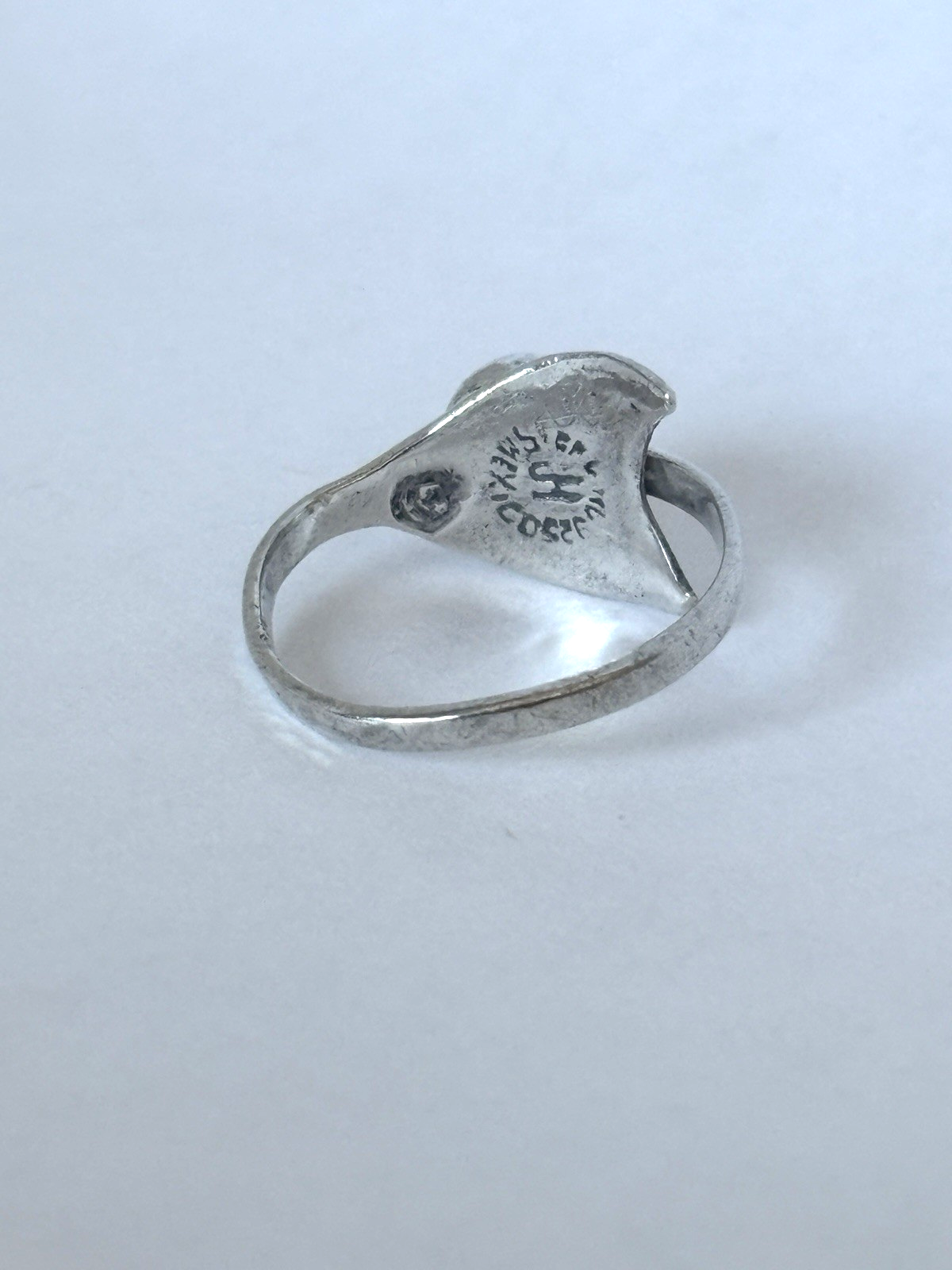 Taxco Modernist Abstract Bypass Sterling Silver & Amethyst Ring