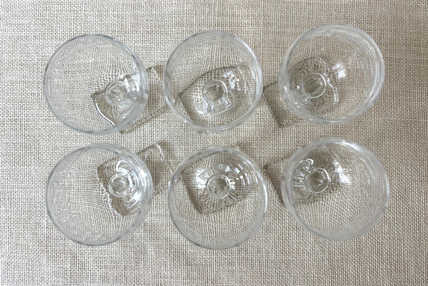 Art Deco Heisey Greek Key Cocktail Glasses