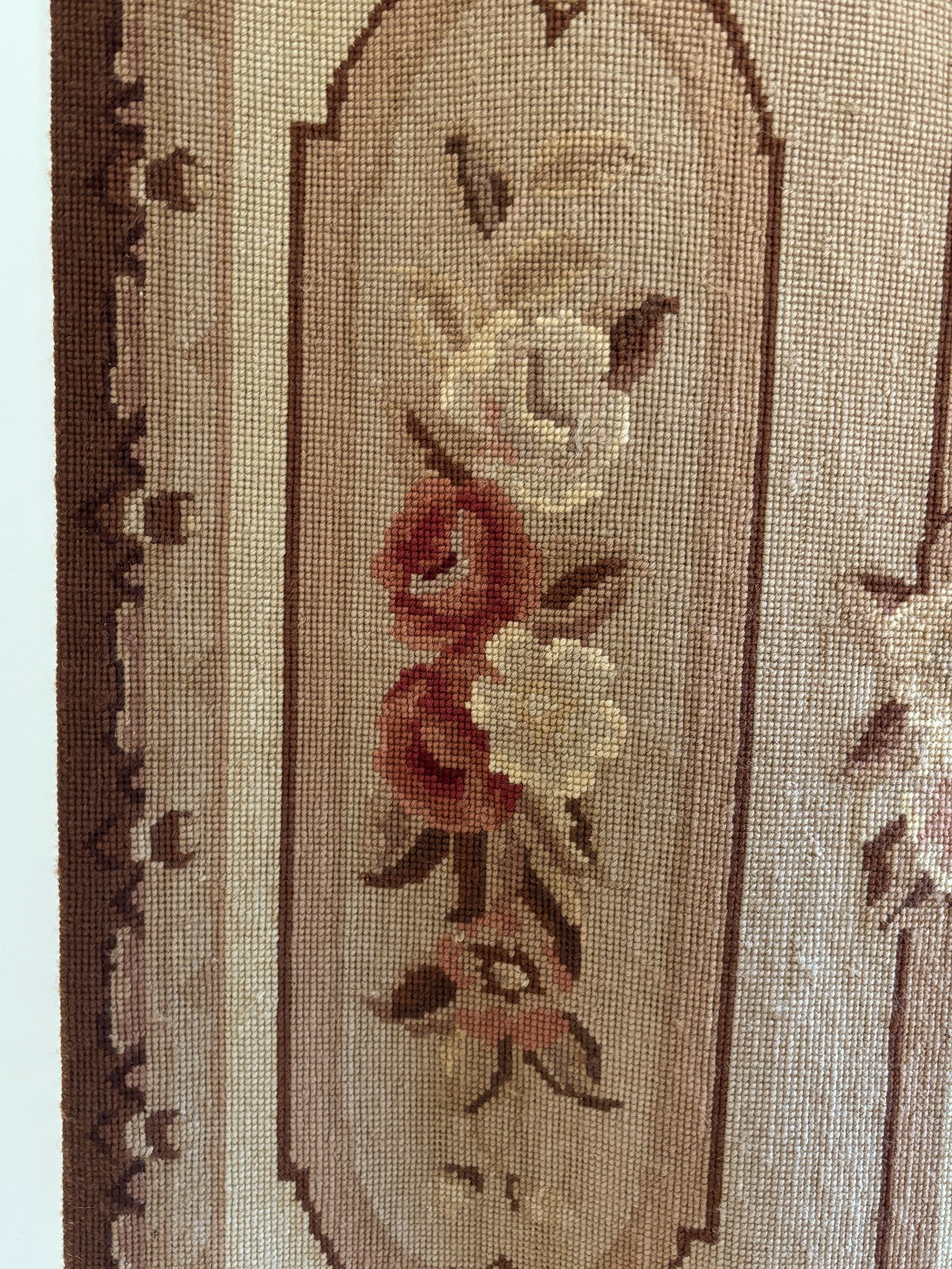 Antique French Aubusson Needlepoint Tapestry Wall Hanging