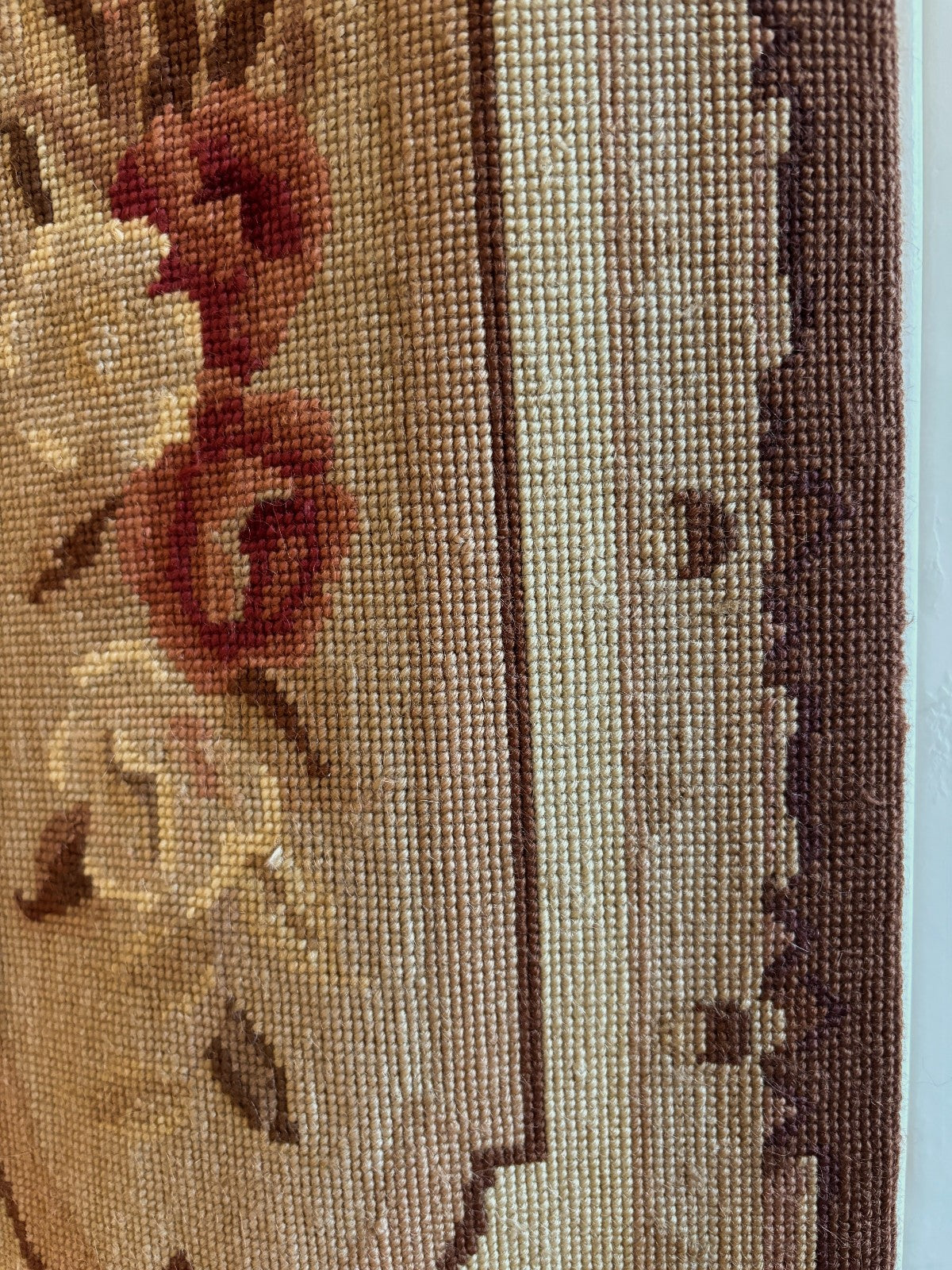 Antique French Aubusson Needlepoint Tapestry Wall Hanging