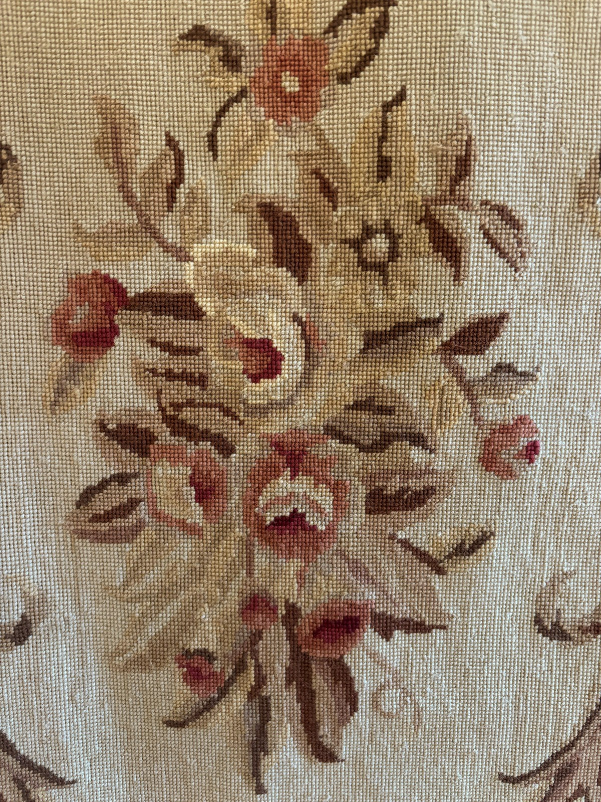 Antique French Aubusson Needlepoint Tapestry Wall Hanging