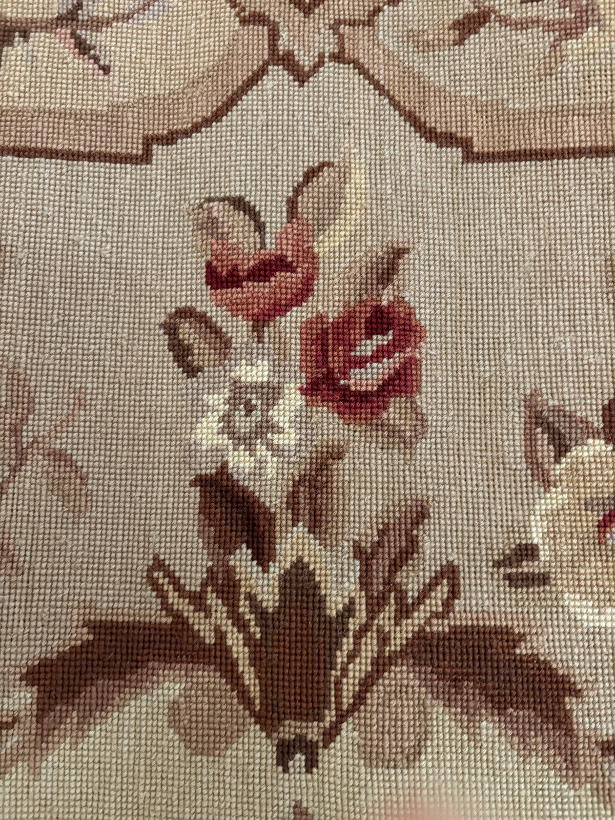 Antique French Aubusson Needlepoint Tapestry Wall Hanging