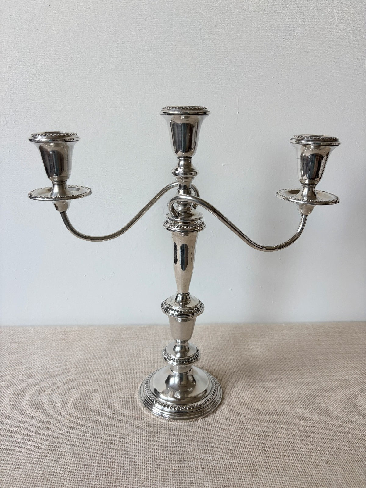 Pair of EMPIRE Sterling Silver Convertible Candelabras