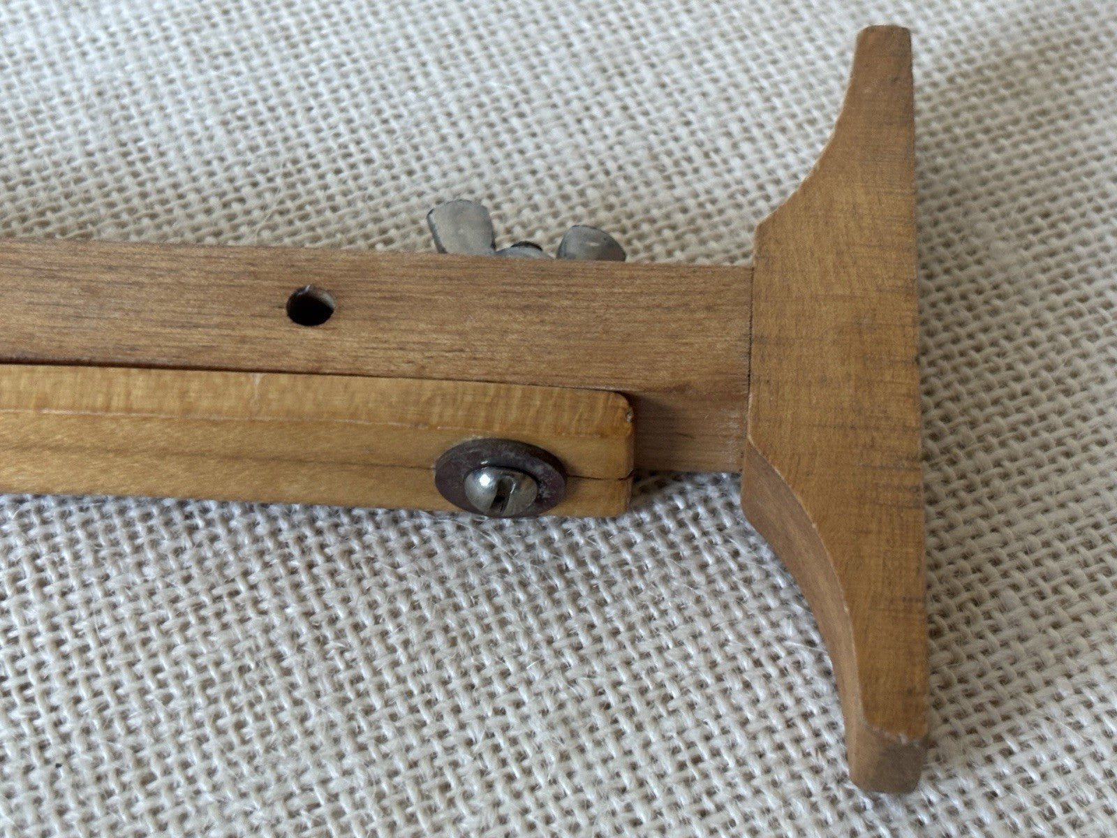 Art Deco 2-sided adjustable Bentwood Neck Hook Shaving Mirror