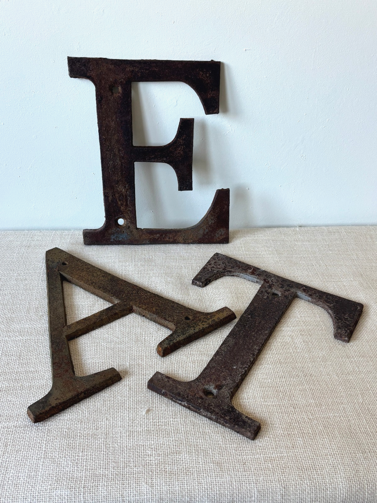 Cast Iron Salvage Industrial LETTERS for Sign or Display