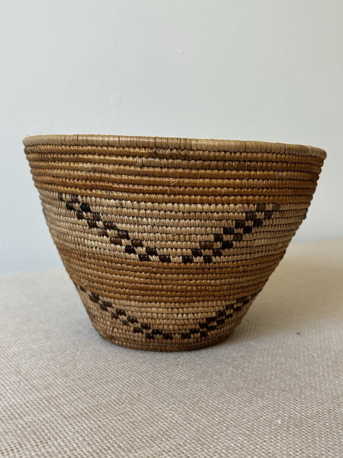 Coiled Hand Woven Grain Basket from Uganda