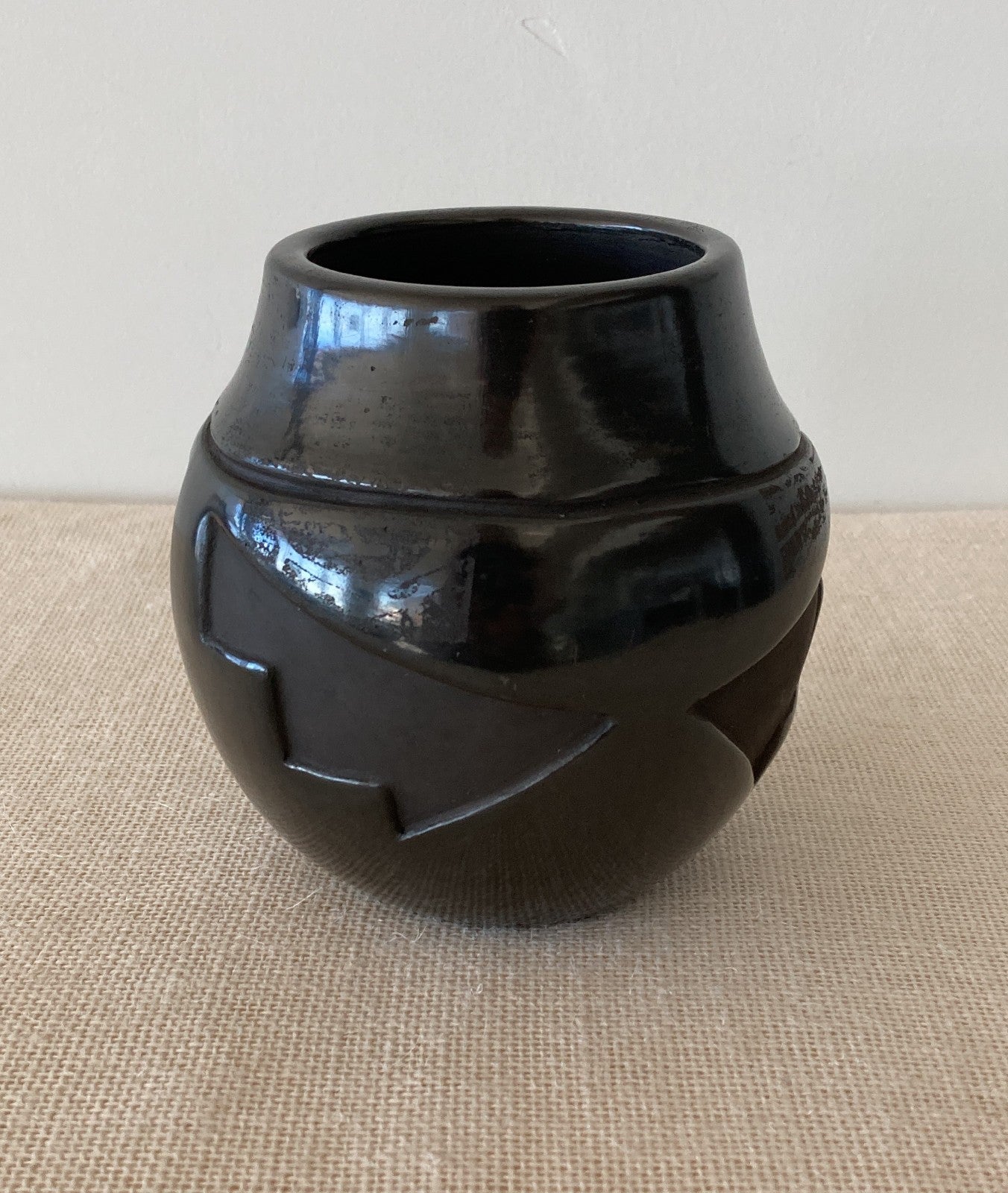 Santa Clara Pueblo Blackware Pots or Vases by R. Sisneros A. Taliman