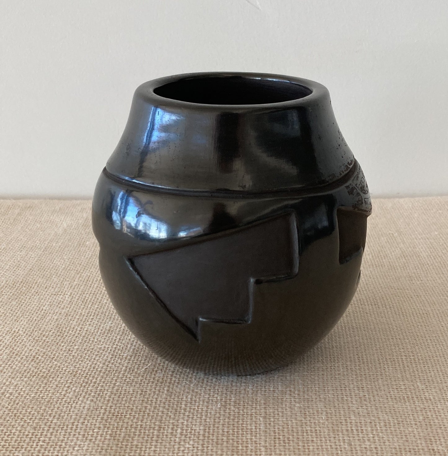 Santa Clara Pueblo Blackware Pots or Vases by R. Sisneros A. Taliman