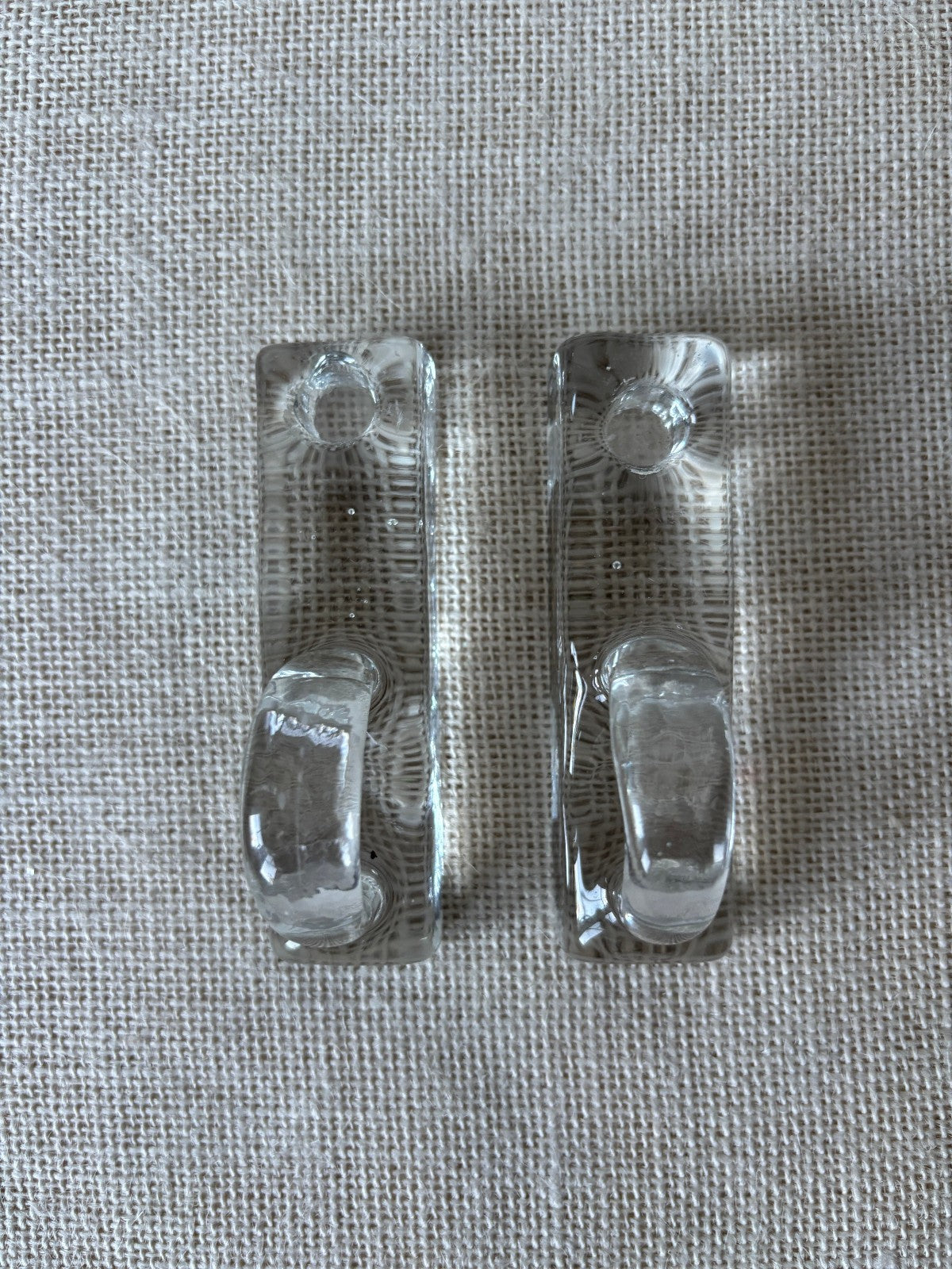 Bergdala Ice Art Glass Chambersticks with Candles