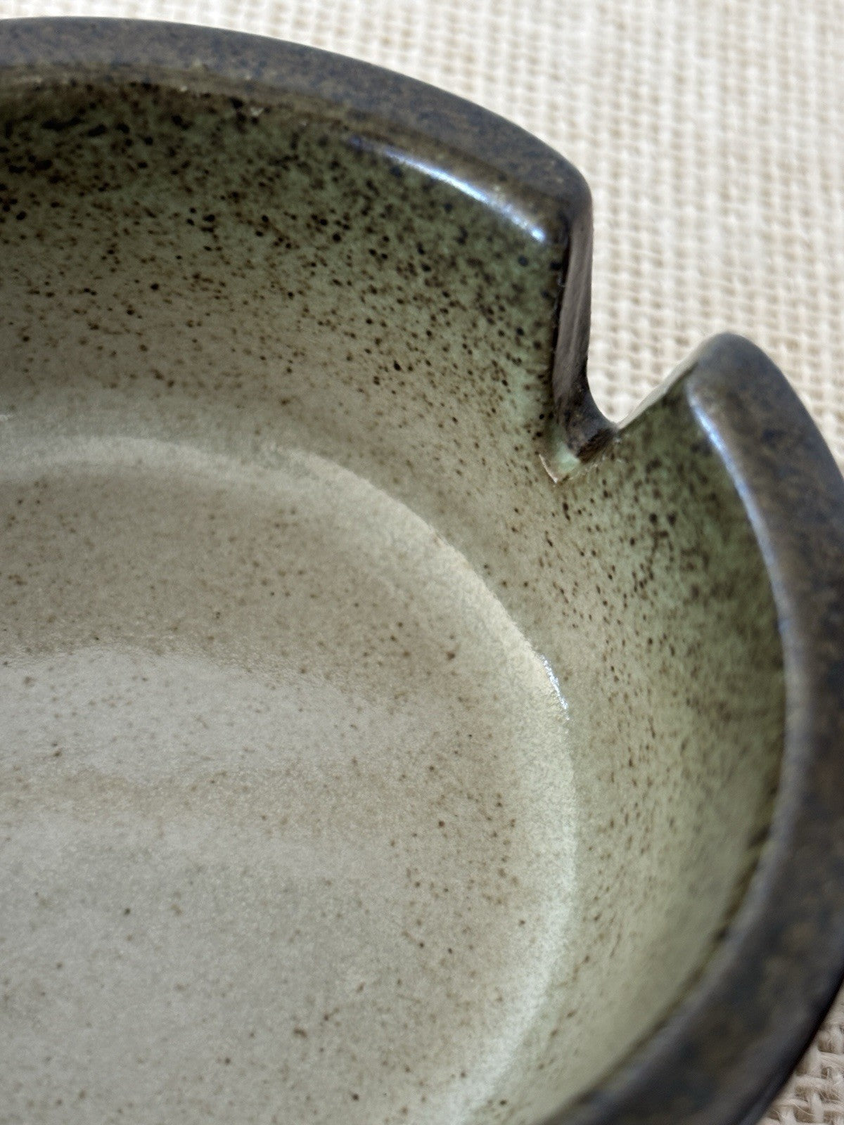 2 Heath Ceramics Ash Trays Speckled Brown & Green