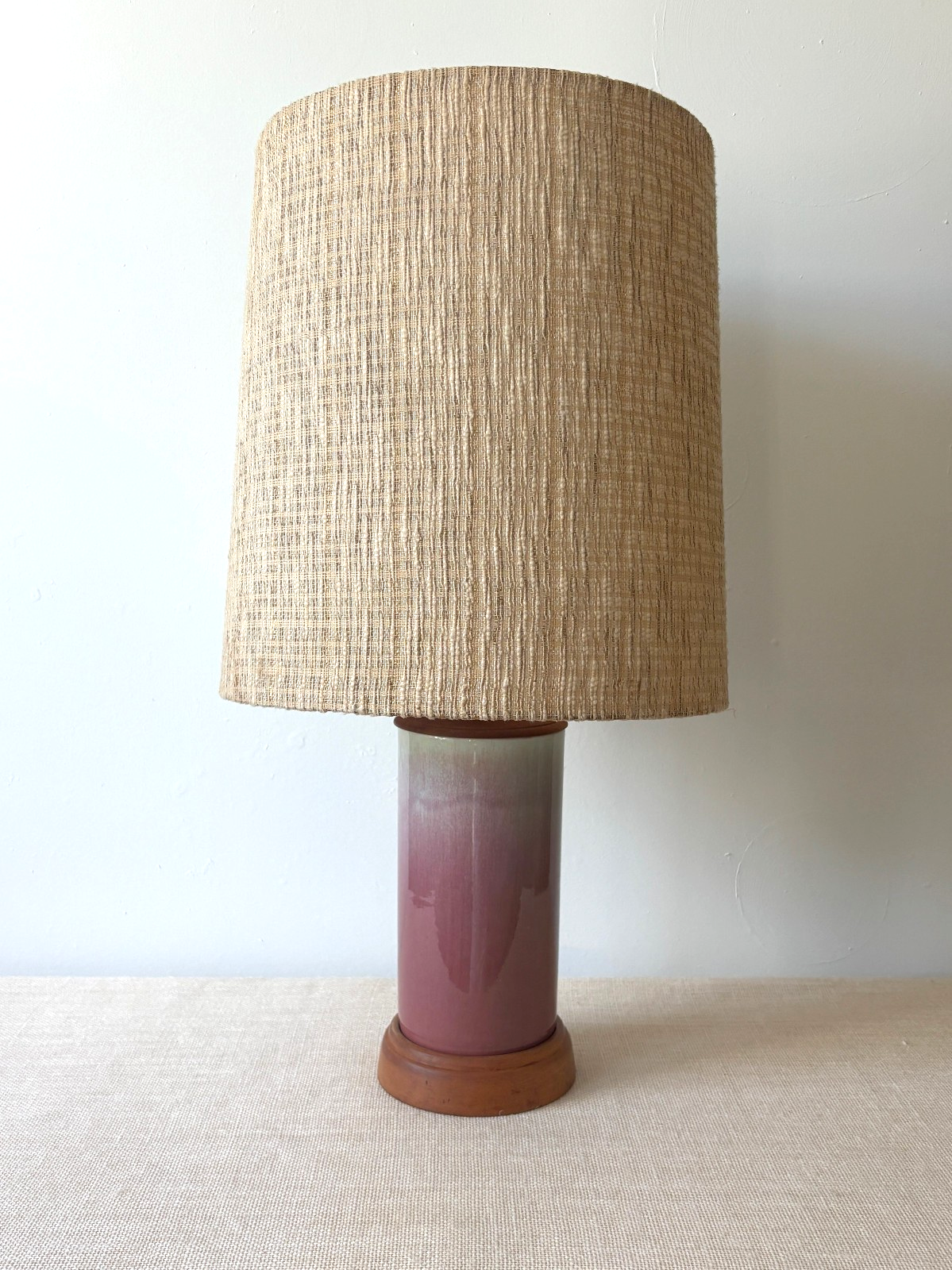 Vintage MCM William Manker Studio California Art Pottery Lamp