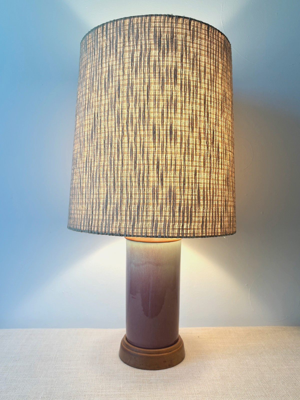 Vintage MCM William Manker Studio California Art Pottery Lamp