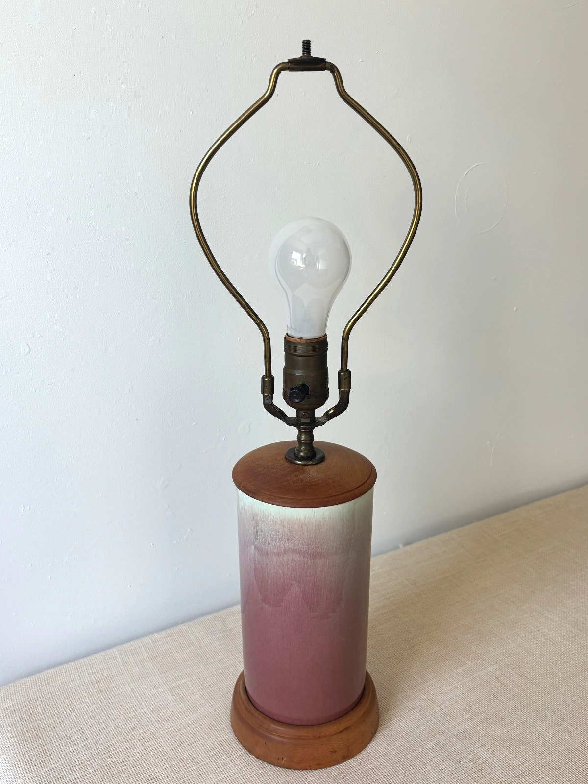 Vintage MCM William Manker Studio California Art Pottery Lamp