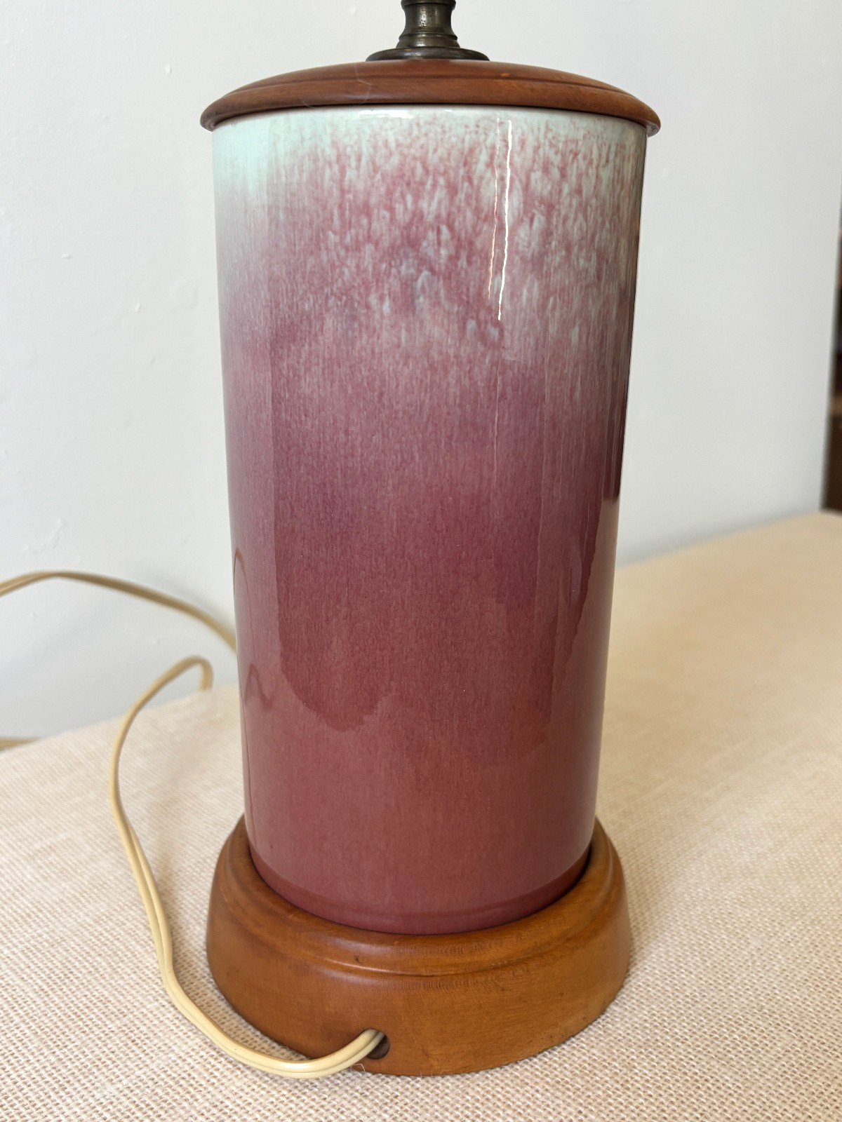 Vintage MCM William Manker Studio California Art Pottery Lamp