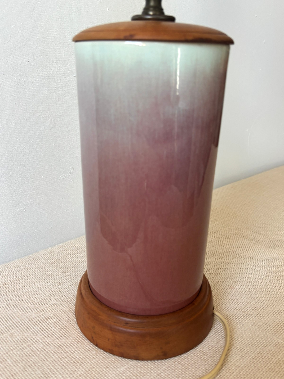 Vintage MCM William Manker Studio California Art Pottery Lamp