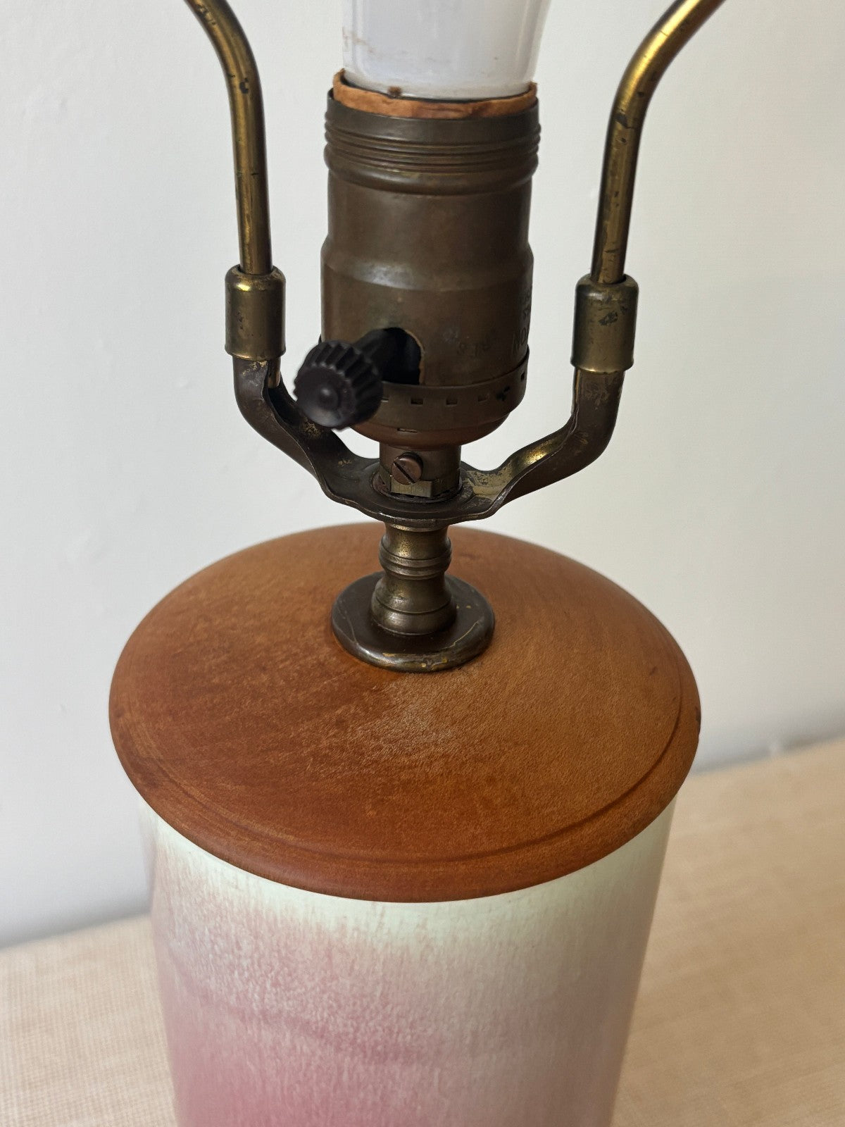 Vintage MCM William Manker Studio California Art Pottery Lamp