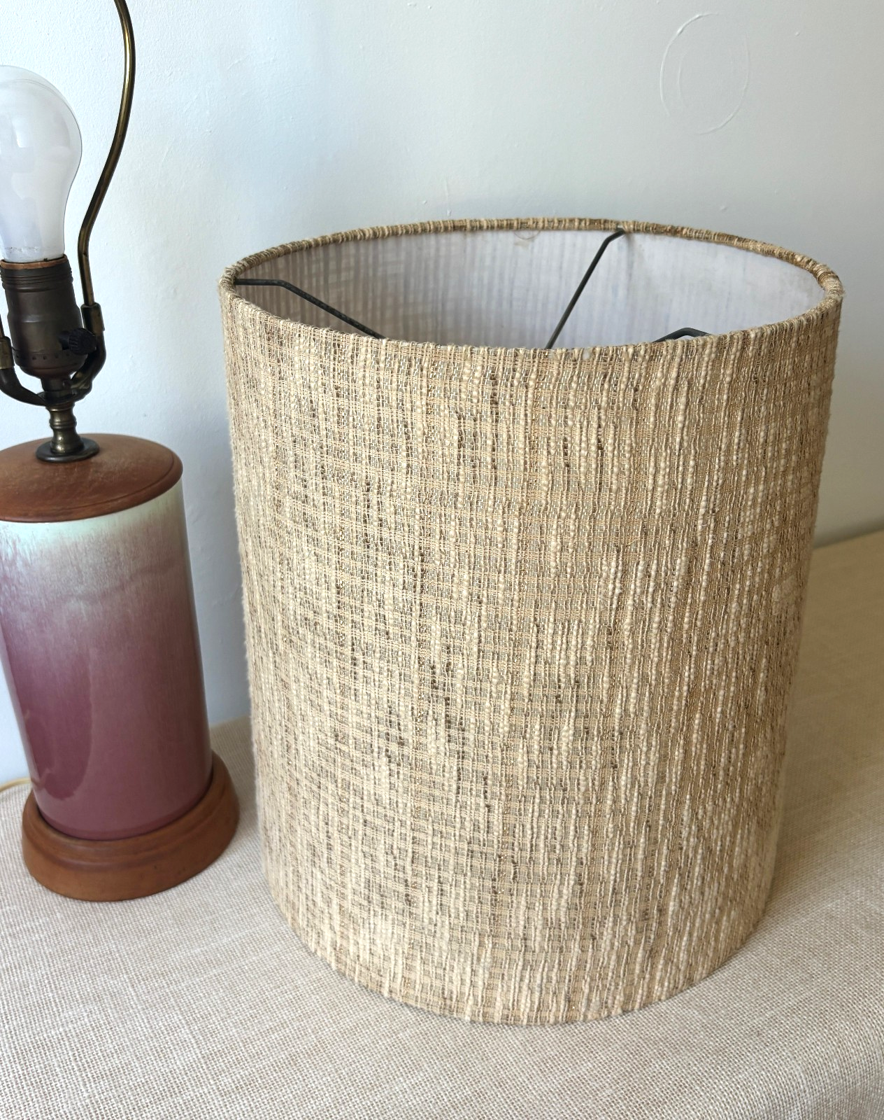 Vintage MCM William Manker Studio California Art Pottery Lamp