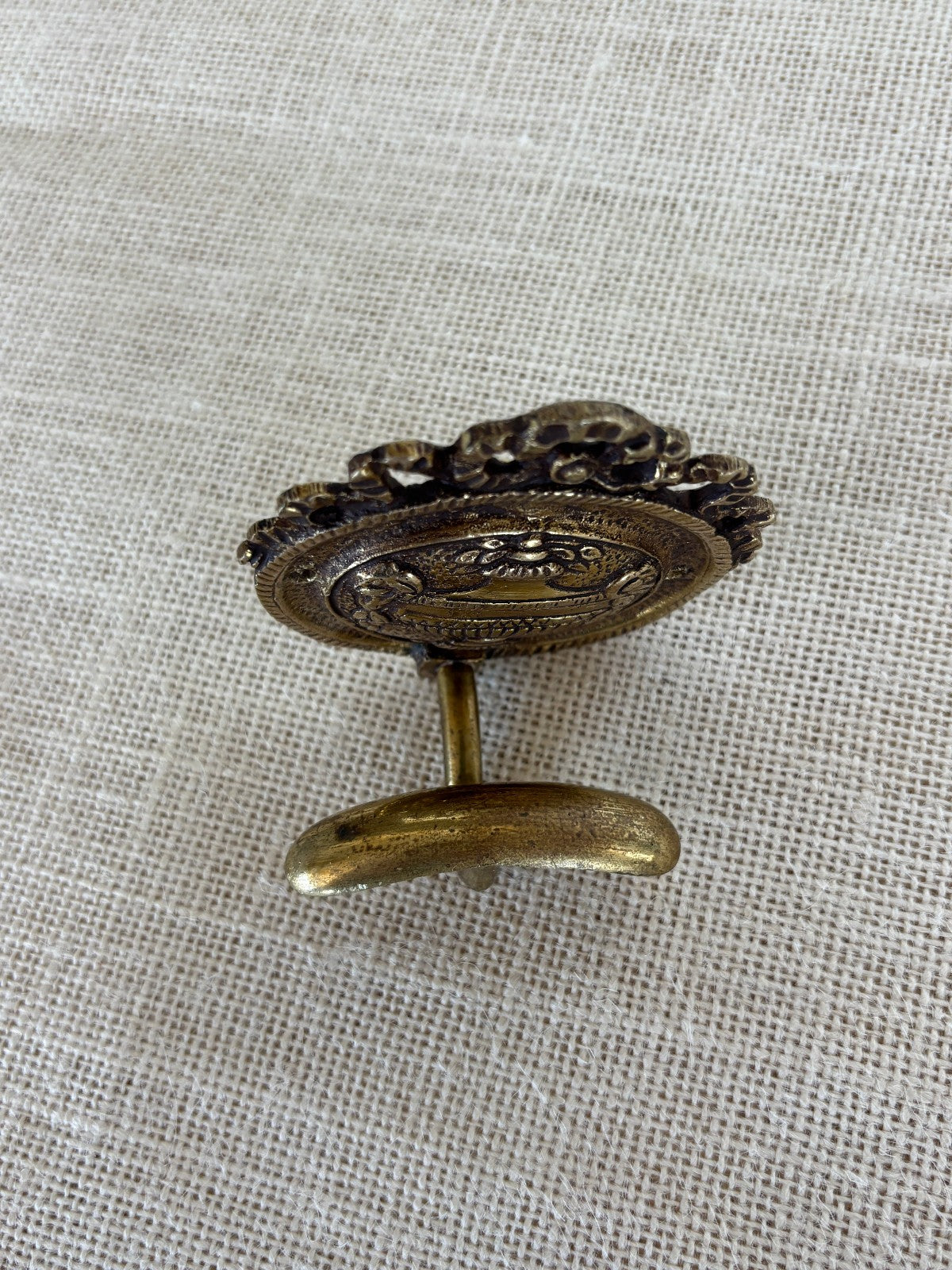 Antique Louis XVI French Cast Brass Wall Coat Hook