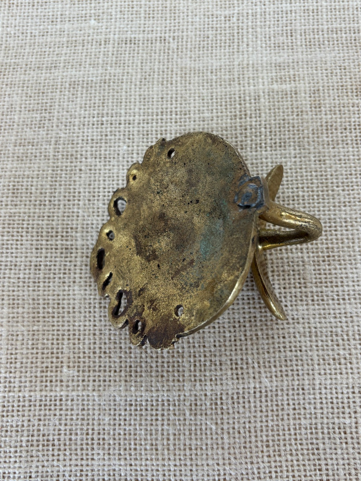 Antique Louis XVI French Cast Brass Wall Coat Hook