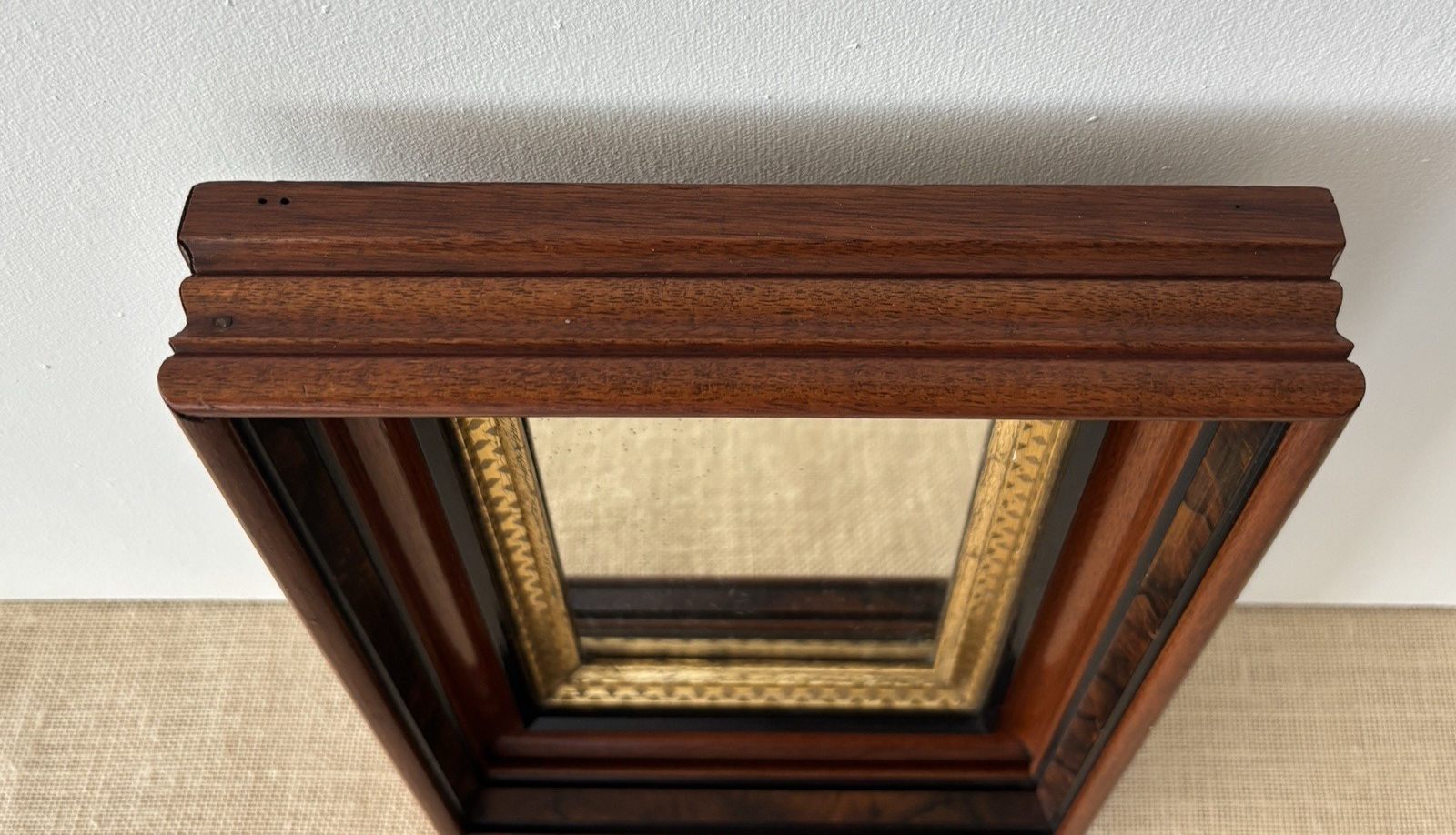 Antique Eastlake Deep Well Picture Frame with Mirror