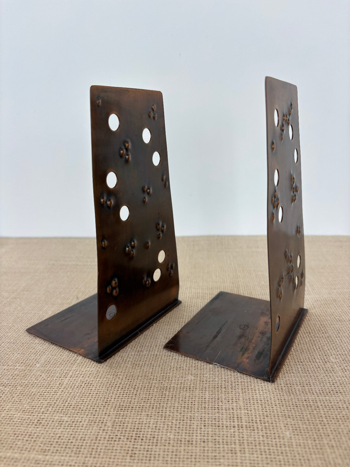 Brutalist Studio Art Copper Bookends by Schaefer Germany