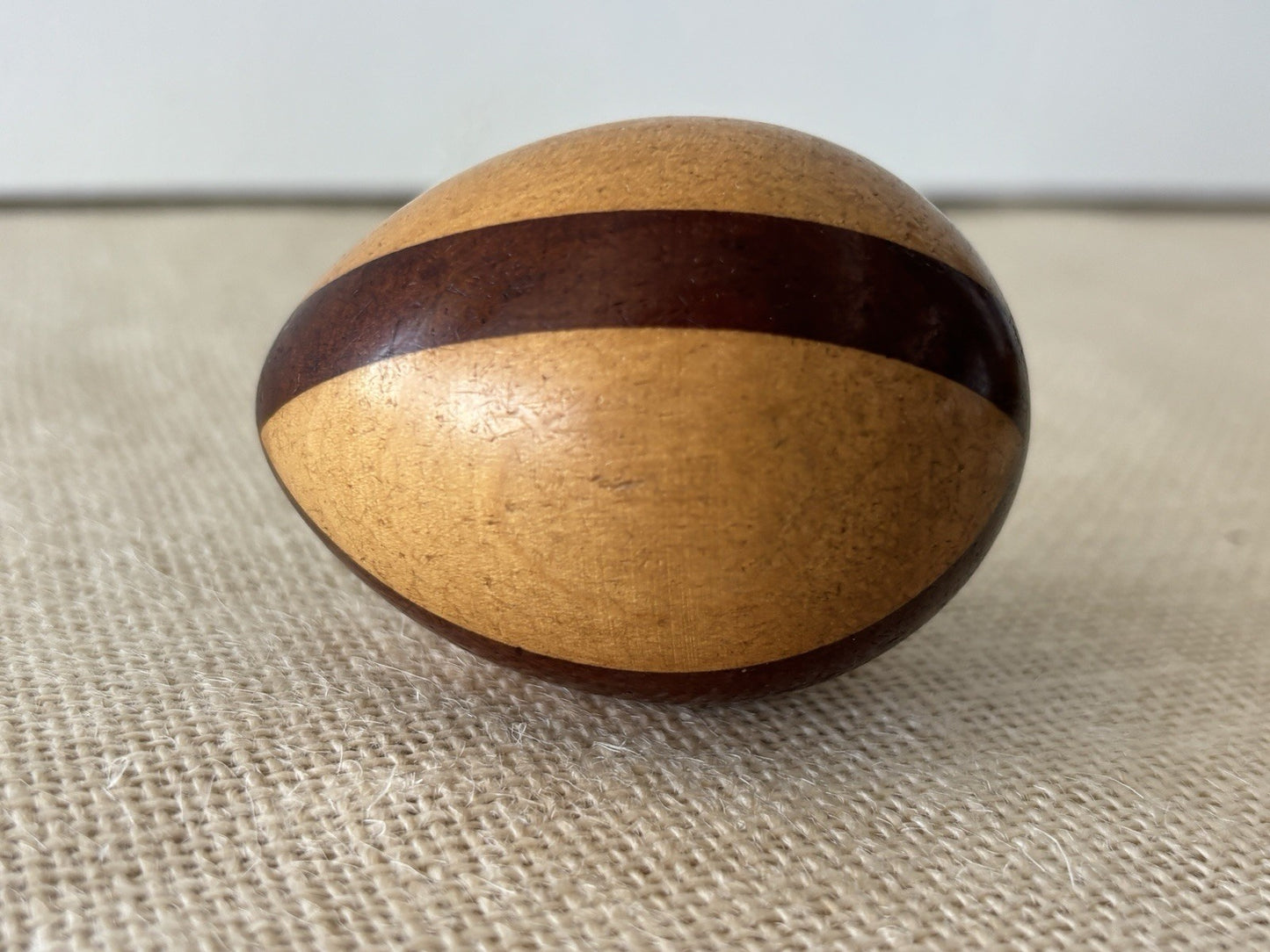 Arts & Crafts Intarsia Inlay Turned Wood Darning Eggs, set of 5