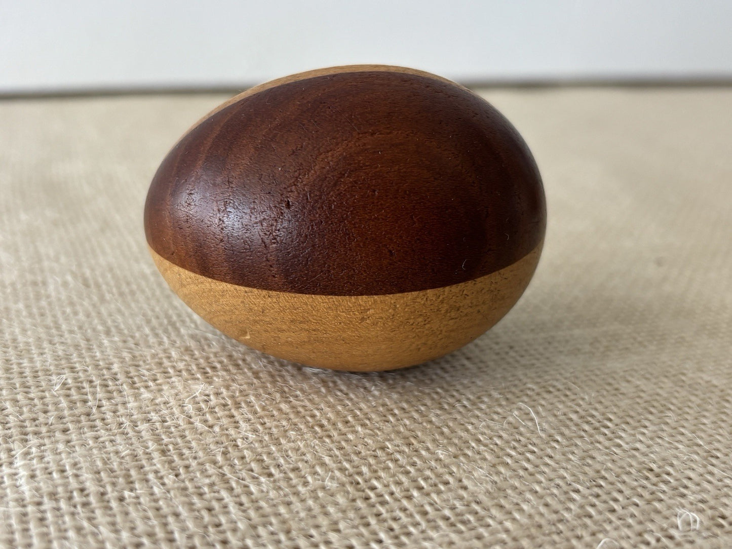 Arts & Crafts Intarsia Inlay Turned Wood Darning Eggs, set of 5