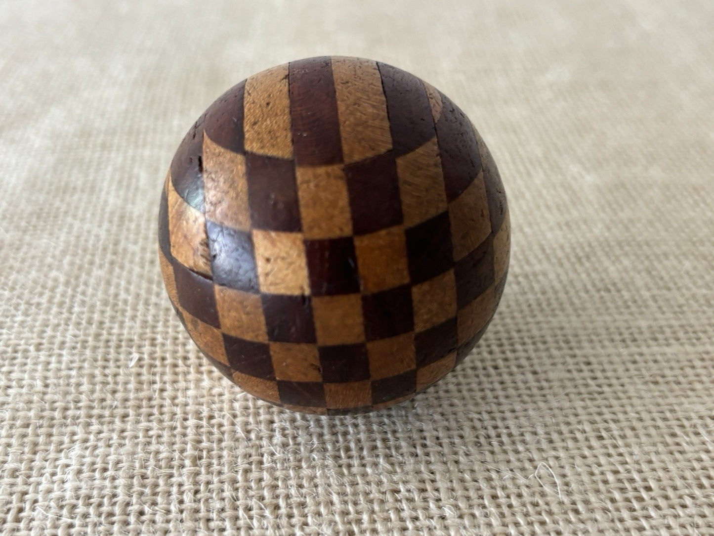 Arts & Crafts Intarsia Inlay Turned Wood Darning Eggs, set of 5