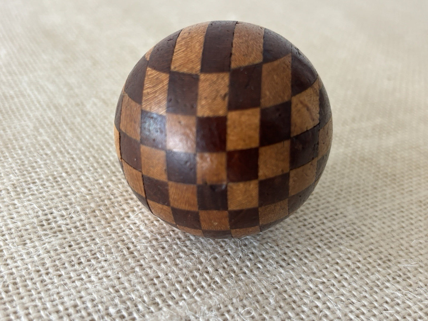Arts & Crafts Intarsia Inlay Turned Wood Darning Eggs, set of 5