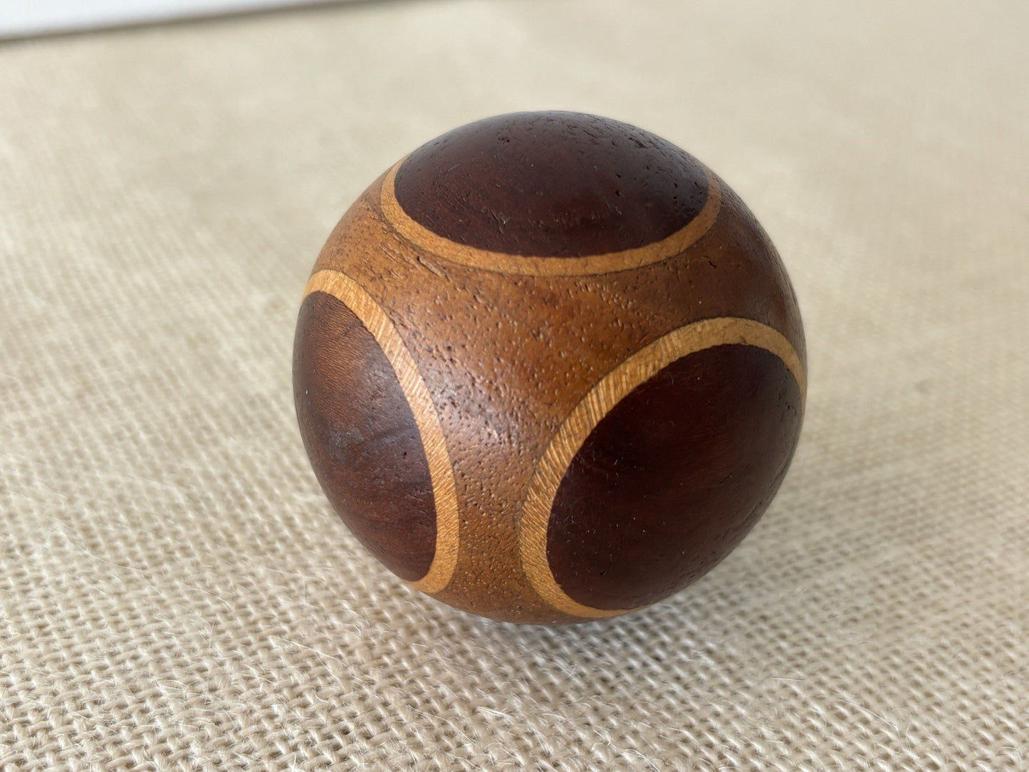 Arts & Crafts Intarsia Inlay Turned Wood Darning Eggs, set of 5