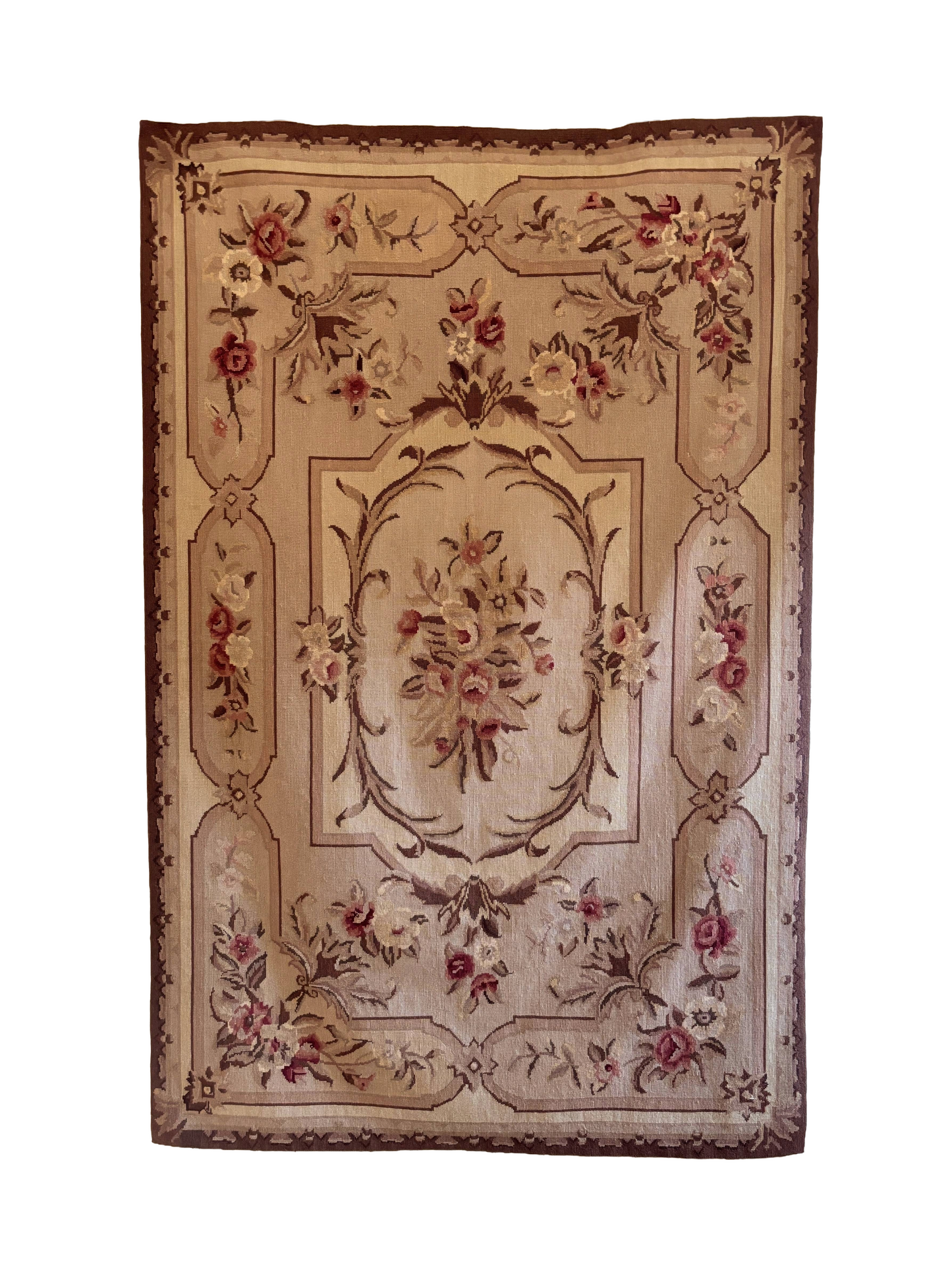 Antique French Aubusson Needlepoint Tapestry Wall Hanging