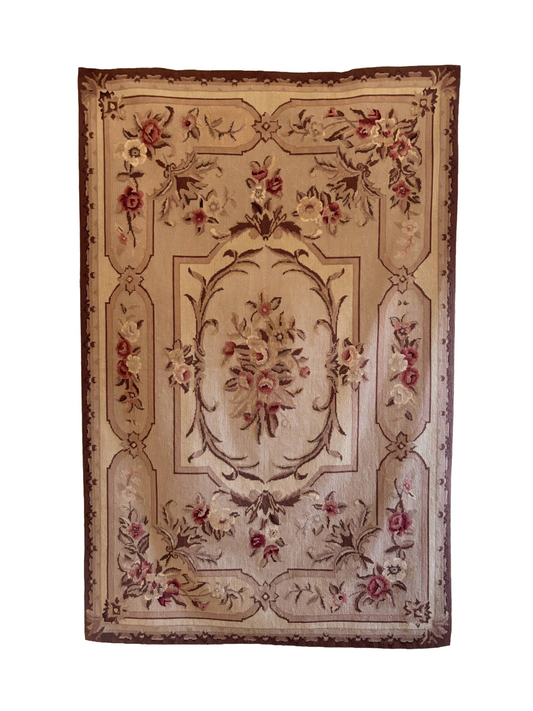 Antique French Aubusson Needlepoint Tapestry Wall Hanging