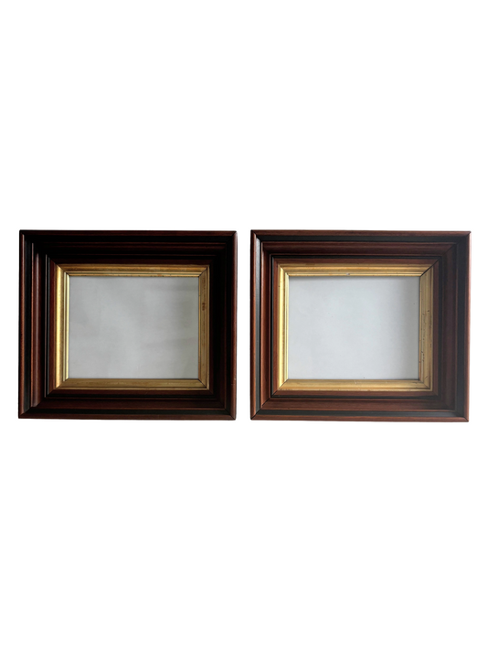 Eastlake Walnut & Gilt Picture Frame Pair