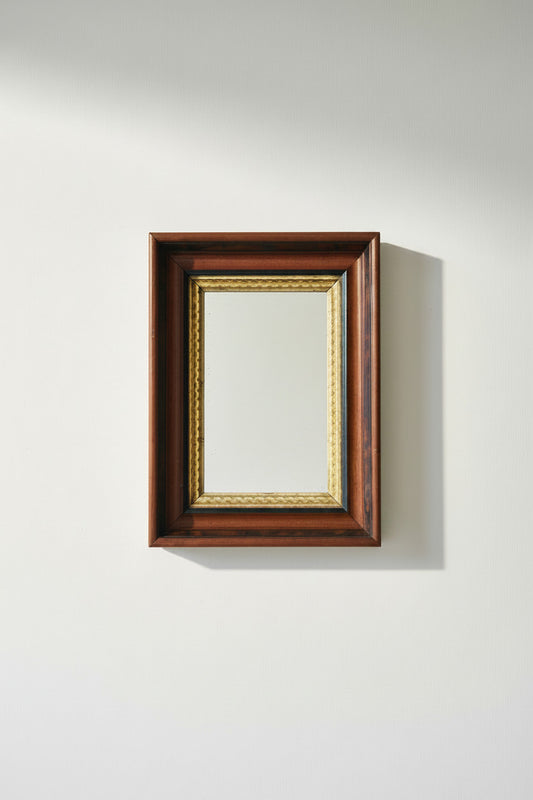 Antique Eastlake Deep Well Picture Frame with Mirror