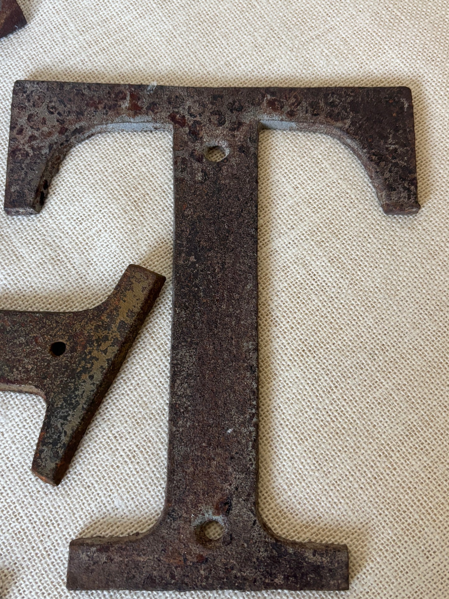Cast Iron Salvage Industrial LETTERS for Sign or Display