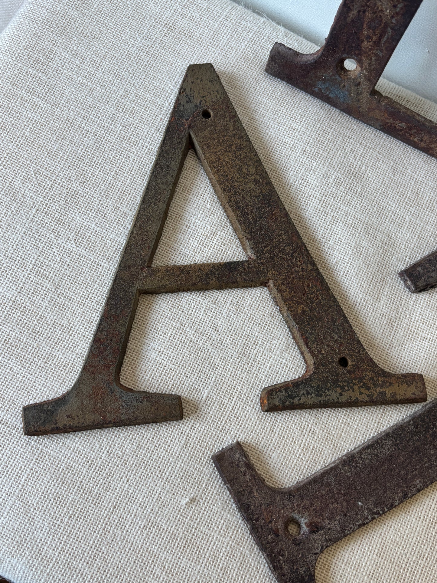 Cast Iron Salvage Industrial LETTERS for Sign or Display