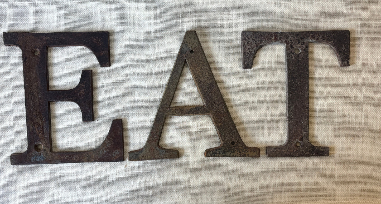 Cast Iron Salvage Industrial LETTERS for Sign or Display