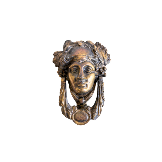 Figural Neo-Classical English Brass Doorknocker