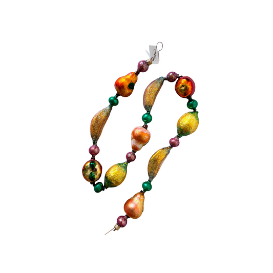 Della Robbia style frosted fruit Ornament Garland by Christopher Radko