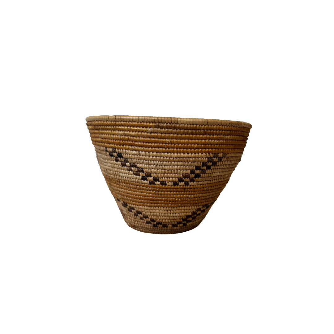 Coiled Hand Woven Grain Basket from Uganda