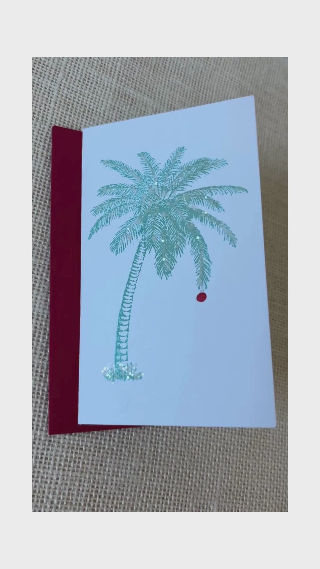 QR Hand Made: Palm Series Christmas Card